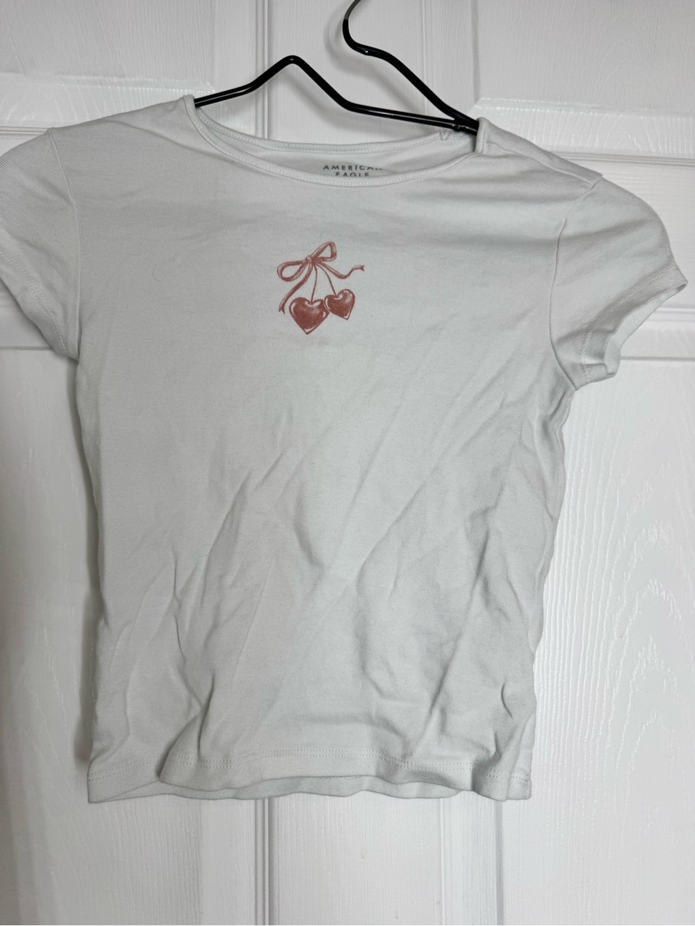 American Eagle White Crewneck Tee
